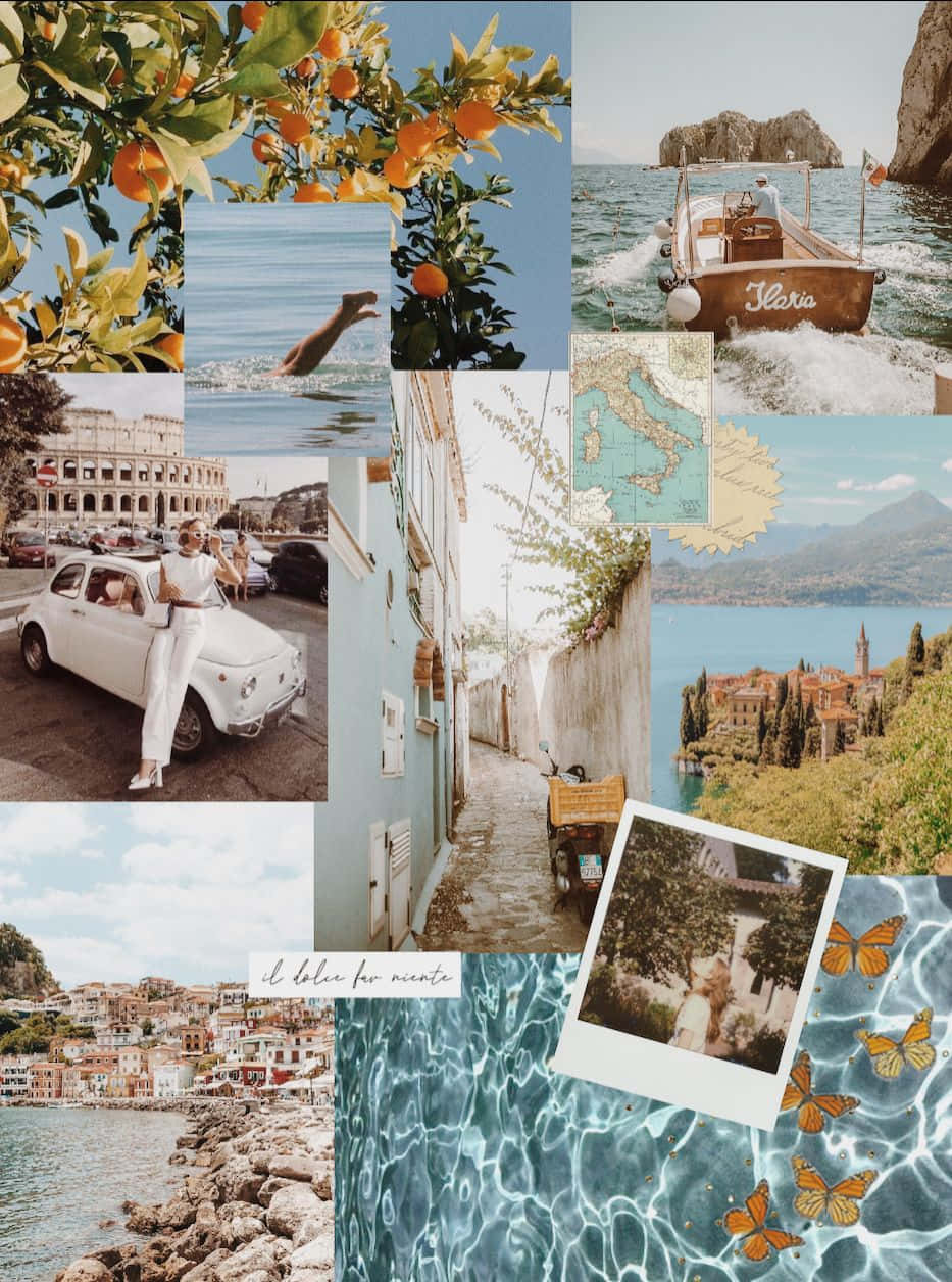 Italy, coastal scenes, orange trees, SD Phone Wallpaper