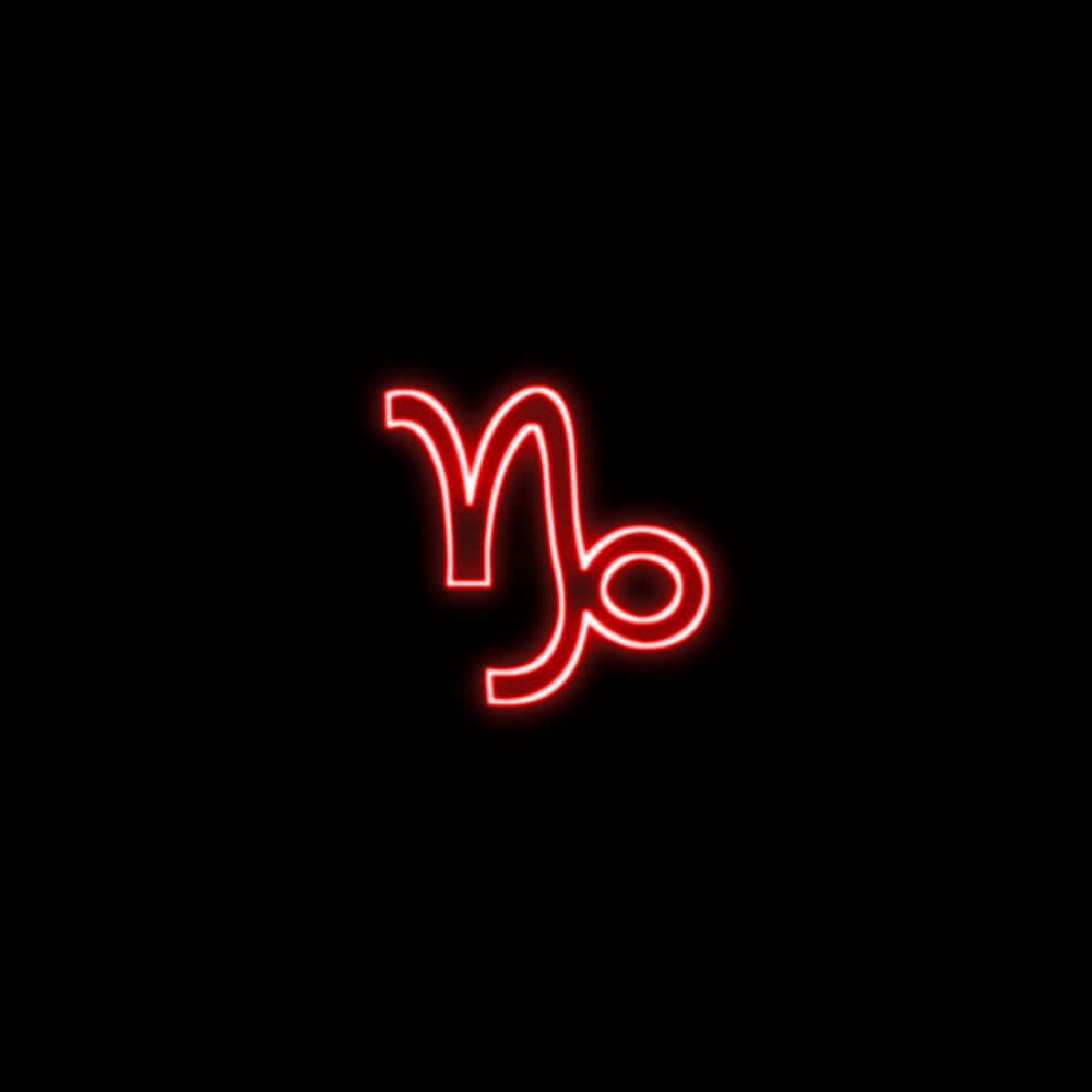 Capricorn, neon sign, red neon, SD Desktop Wallpaper