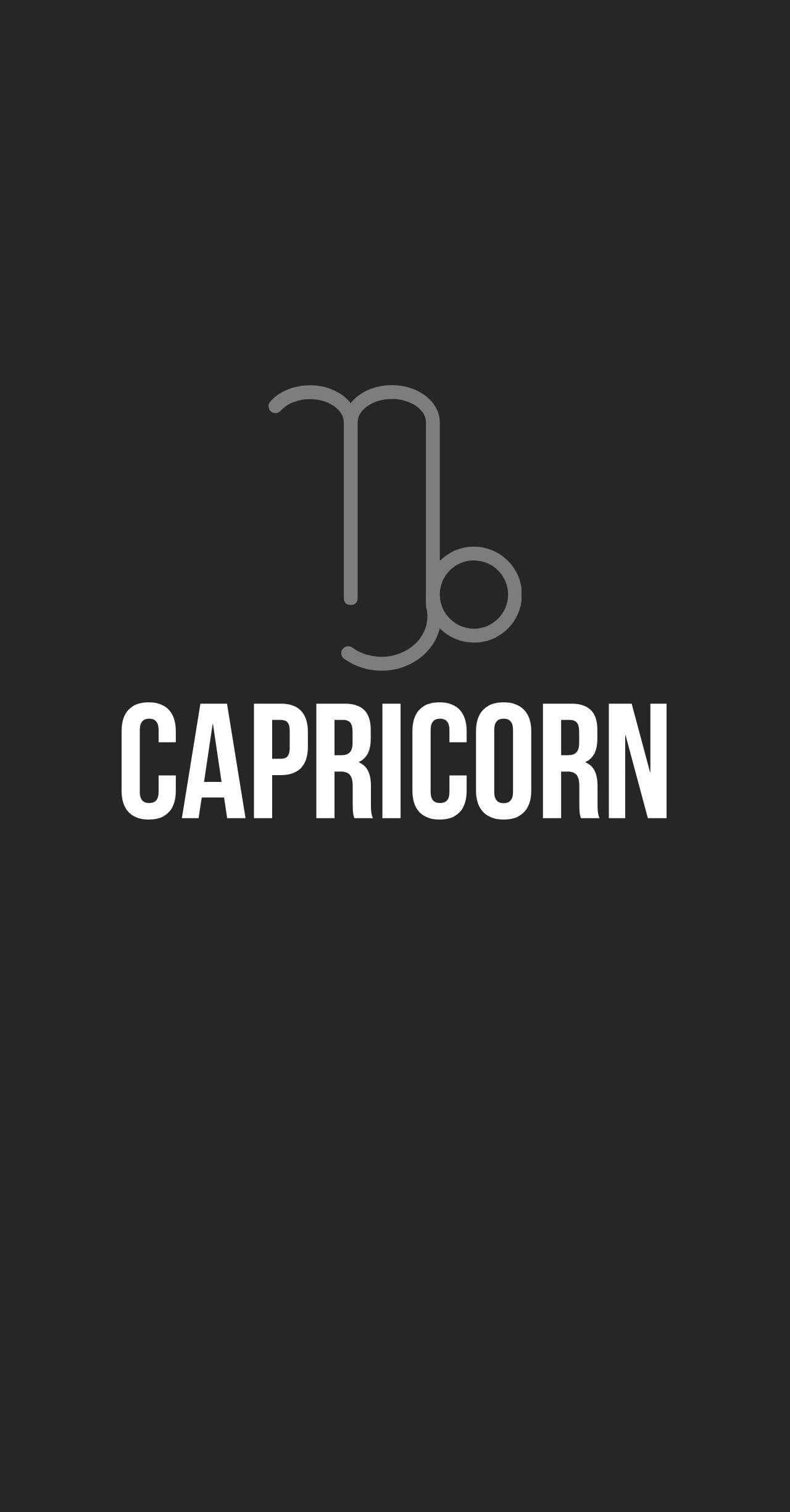 Capricorn, black background, gray Capricorn zodiac symbol, Full HD Phone Wallpaper