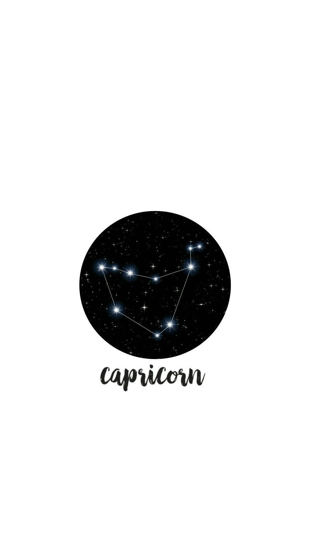 Capricorn, minimalist, circular illustration, HD Phone Wallpaper