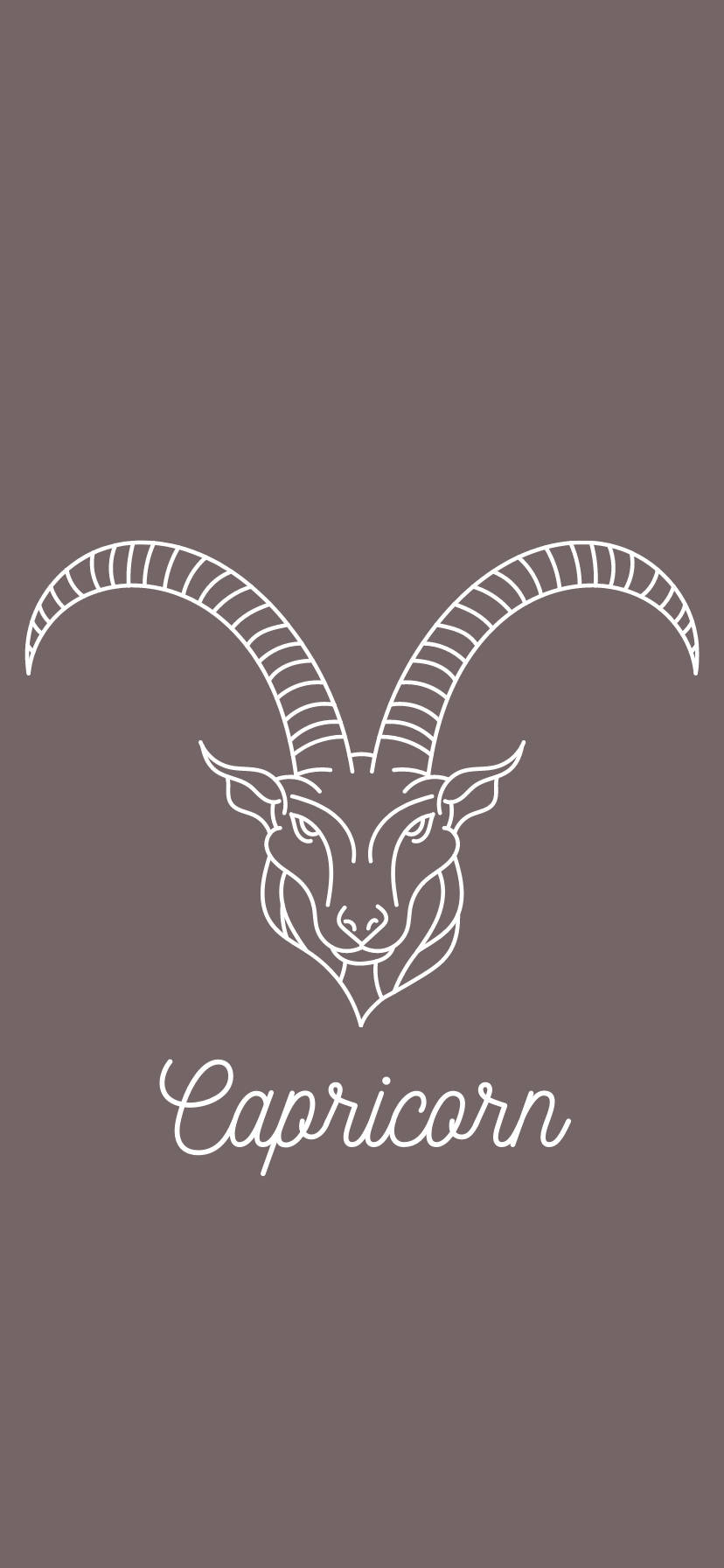 Capricorn, goat head, curved horns, HD Phone Wallpaper