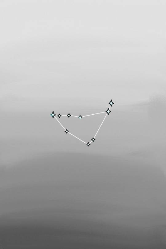 Capricorn, heart-shaped constellation, glowing diamond stars, SD Phone Wallpaper