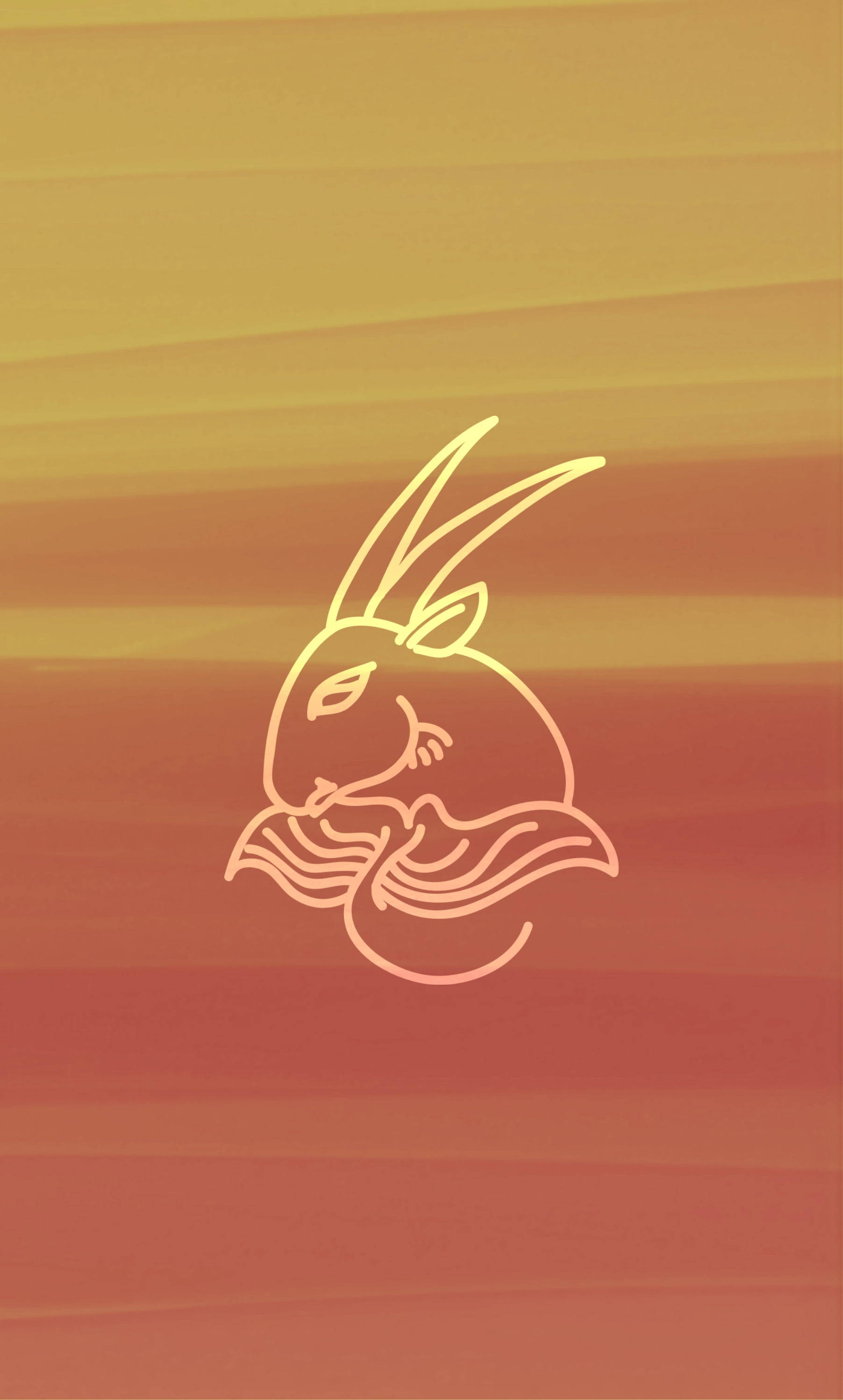 orange, minimalist, capricorn, 2K Phone Wallpaper