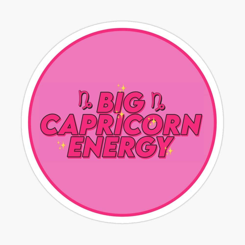 Capricorn, pink, circular sticker, SD Desktop Wallpaper