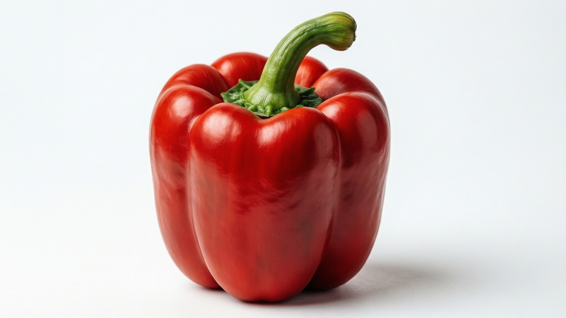 red bell pepper, white background, Full HD Desktop Wallpaper