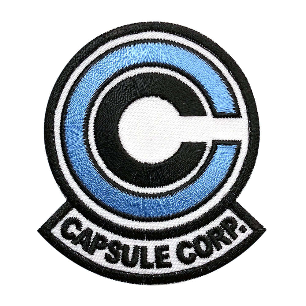 Capsule Corp, blue black and white concentric C logo, embroidered patch, SD Desktop Wallpaper