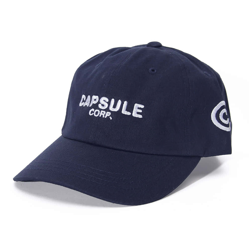 Capsule Corp, navy blue, white embroidered text, SD Desktop Wallpaper