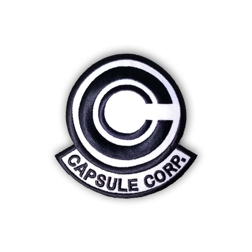 Capsule Corp, black and white embroidered patch, bold lettering, SD Desktop Wallpaper
