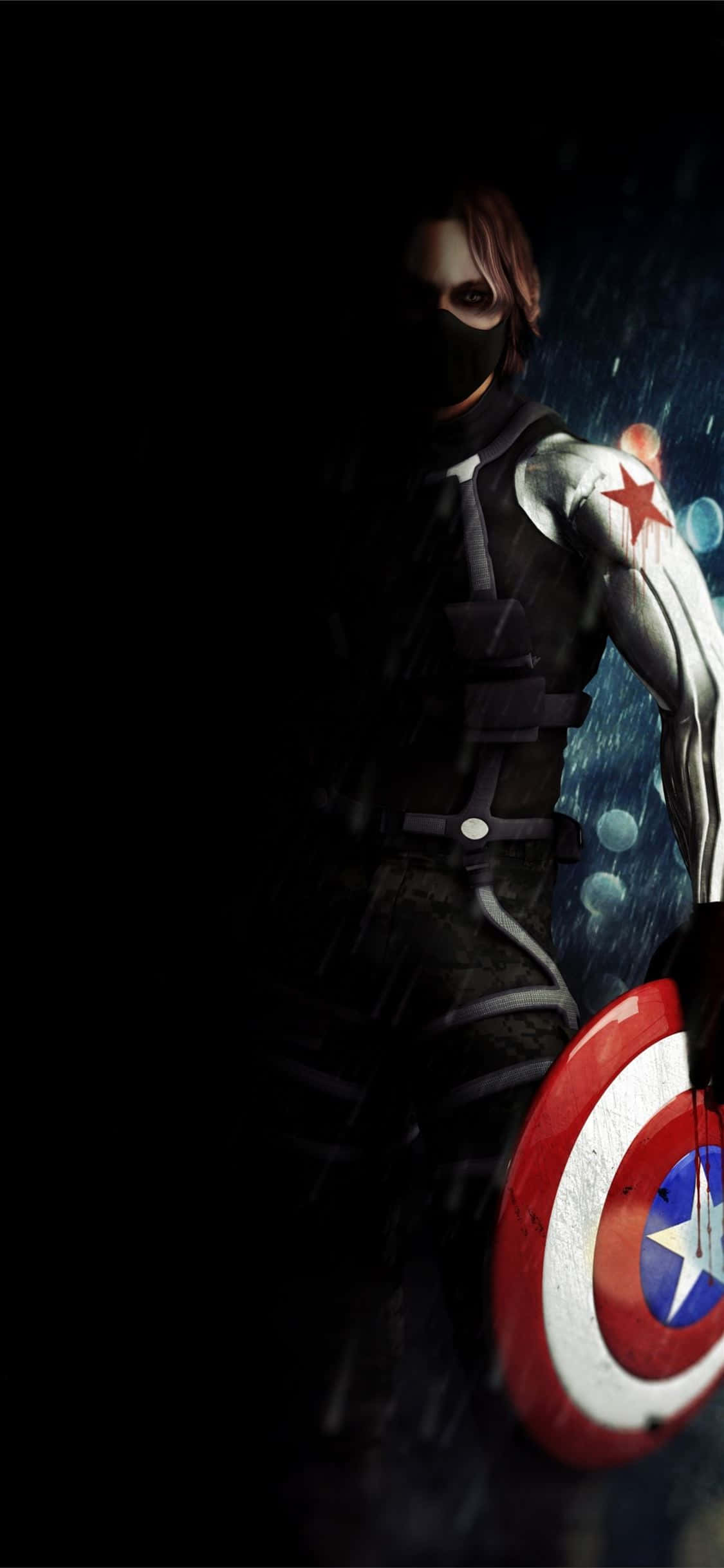 Captain America Android, red star, shield, Full HD Phone Wallpaper
