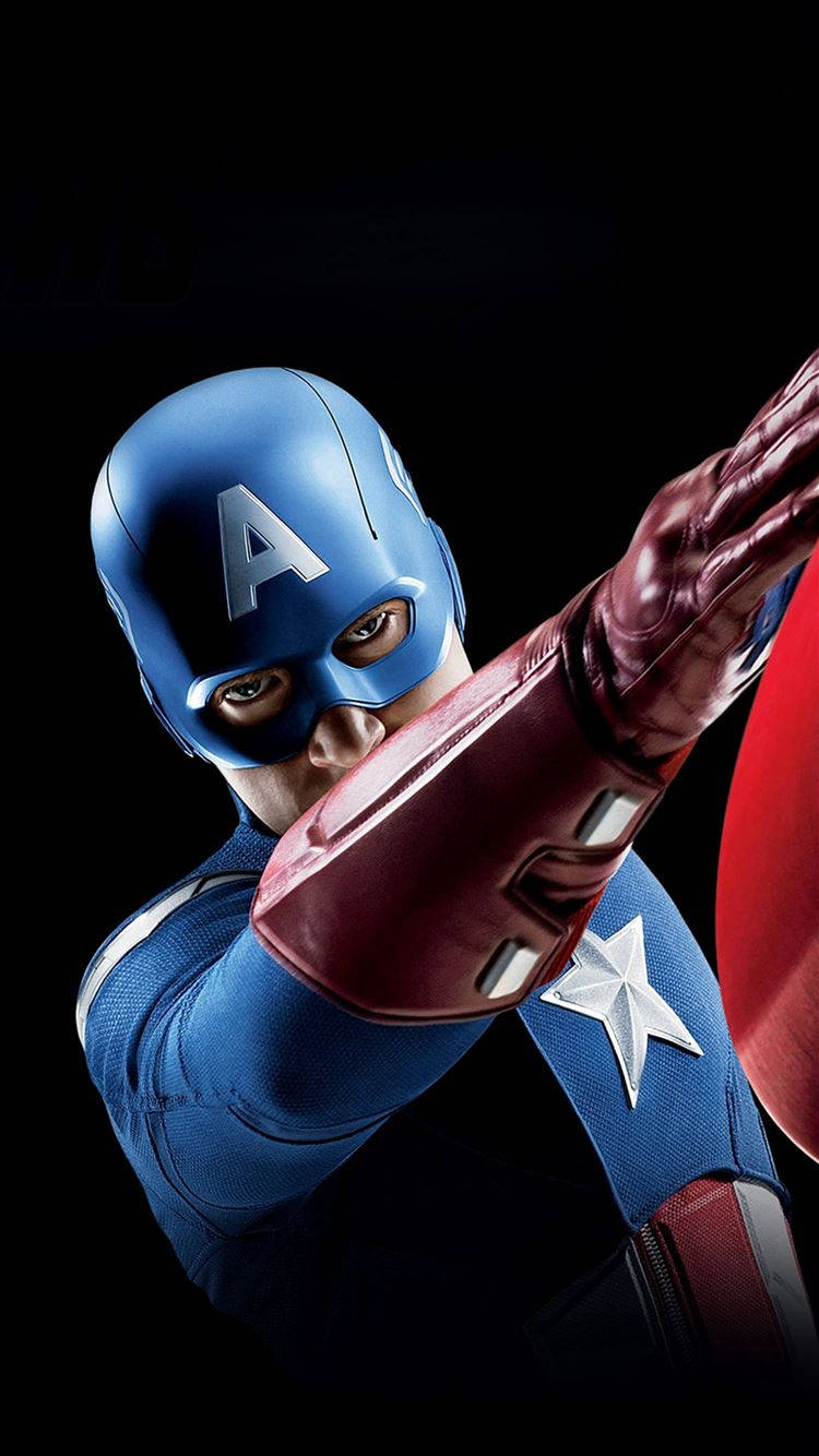 Captain America, blue red and white suit, star emblem, HD Phone Wallpaper