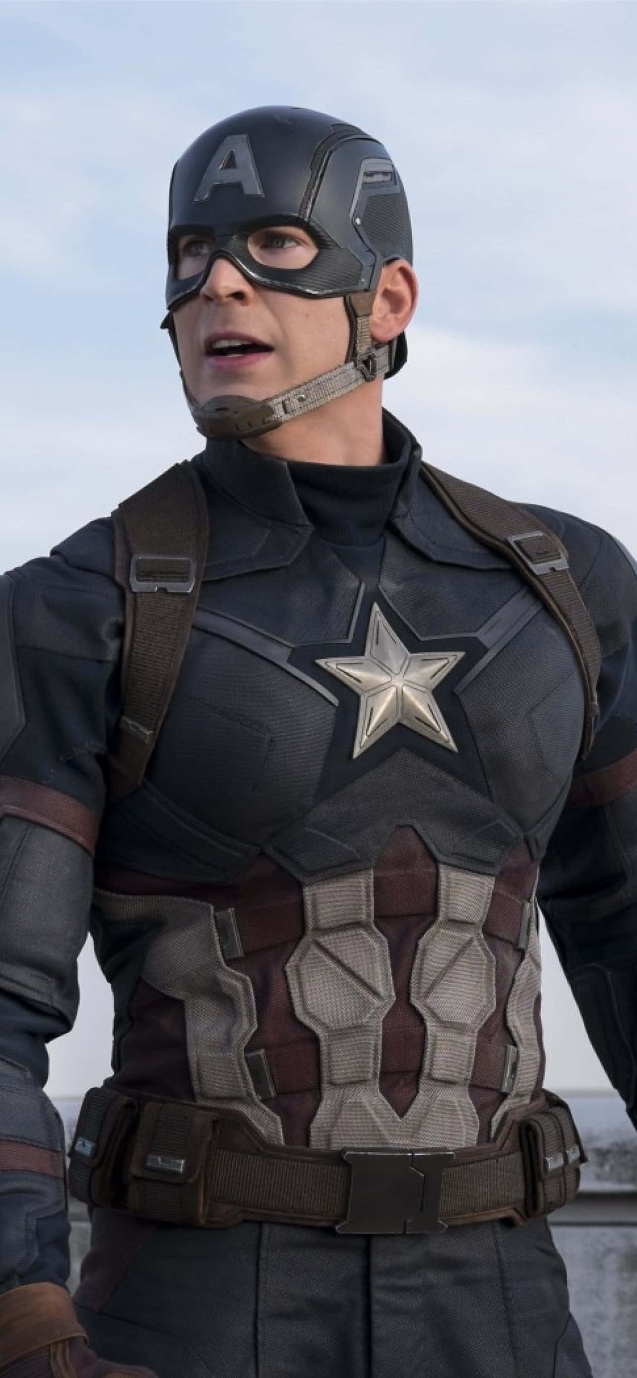 Captain America, tactical gear, star emblem, 2K Phone Wallpaper