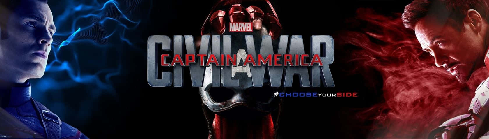 Captain America, blue and red energy, split-screen, HD Desktop Wallpaper