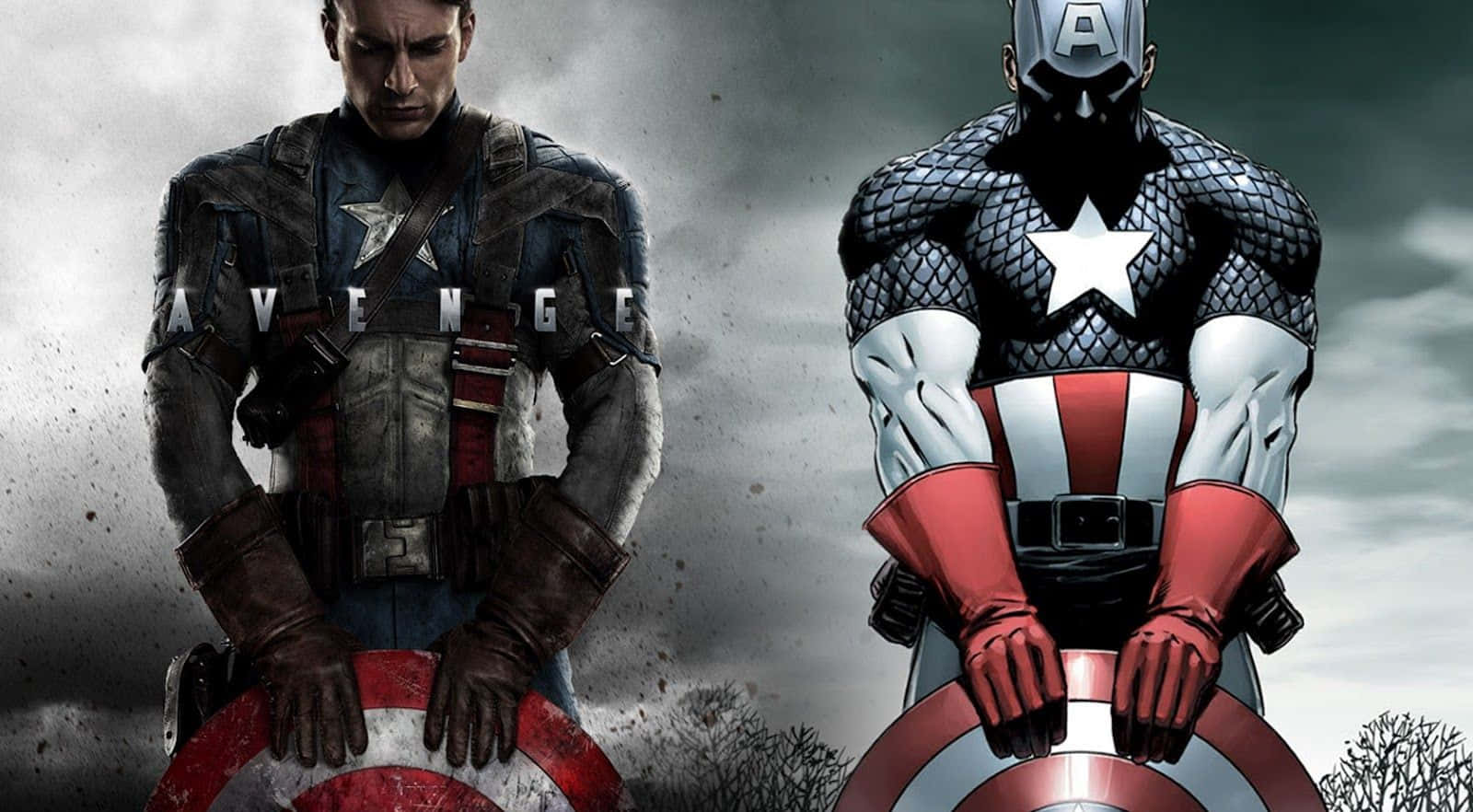 Captain America, gritty realism, comic book style, HD Desktop Wallpaper