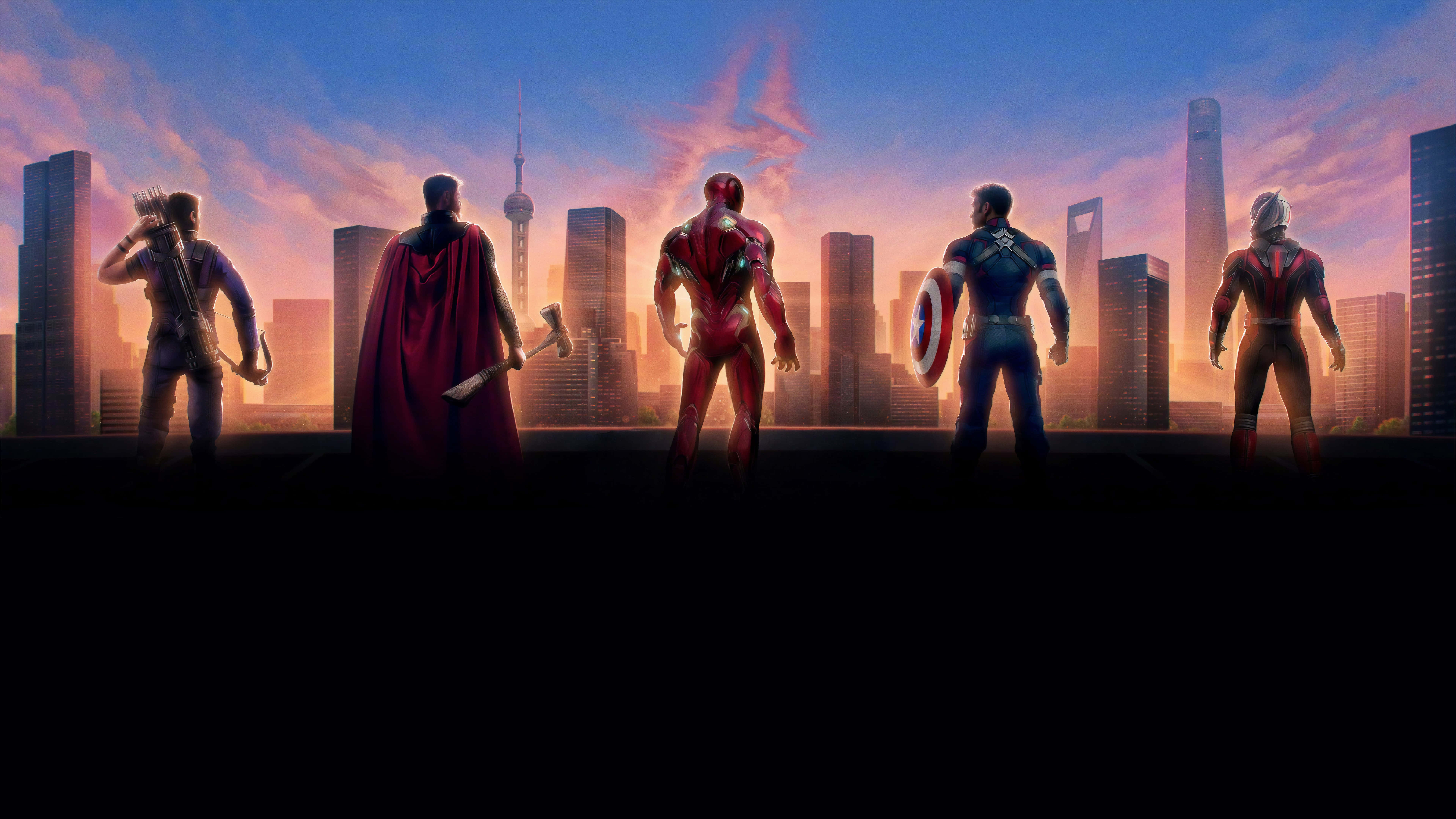 Captain America, Endgame, rooftop, 8K Desktop Wallpaper
