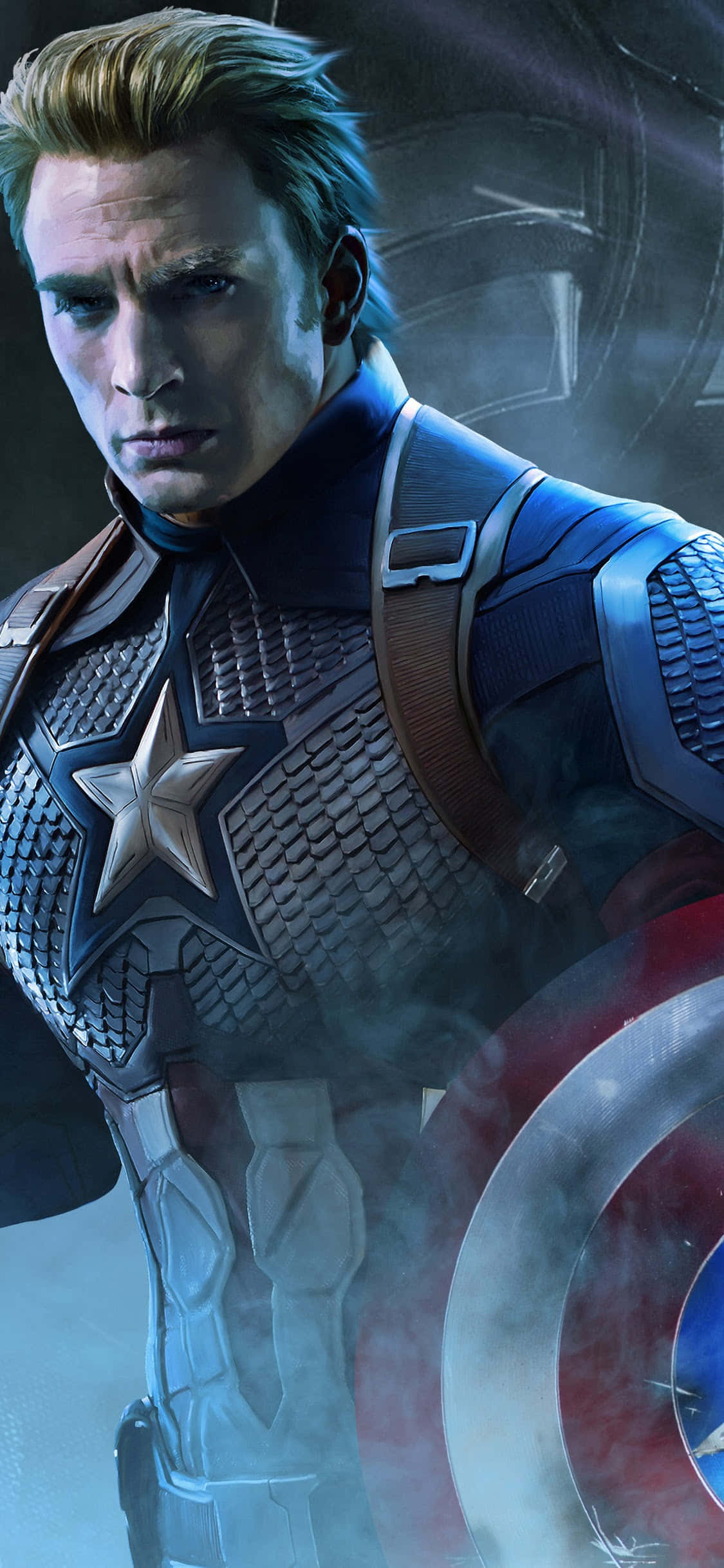Captain America, Endgame, blue and red suit, Full HD Phone Wallpaper