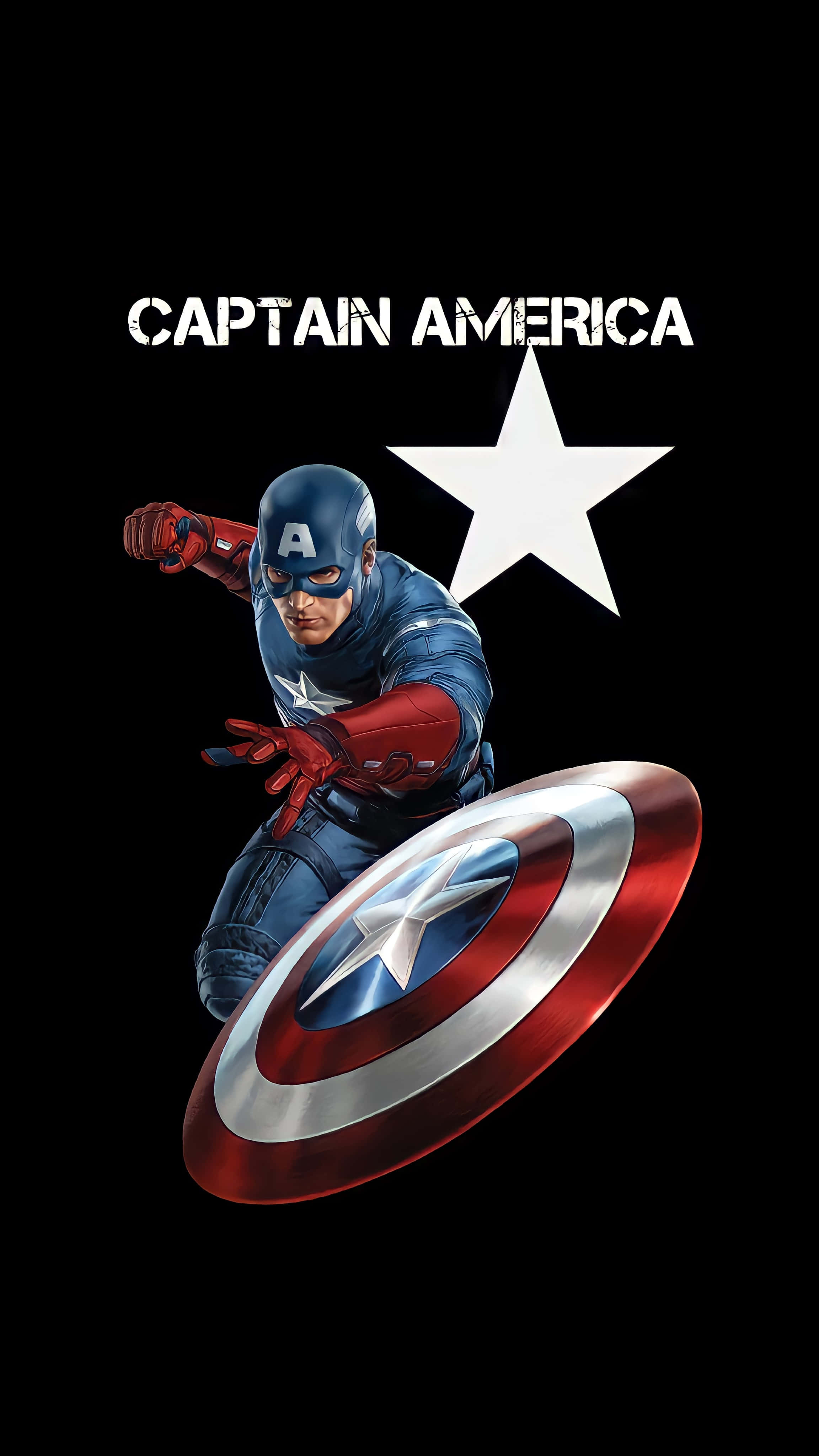 Captain America, shield, blue red and white suit, 4K Phone Wallpaper