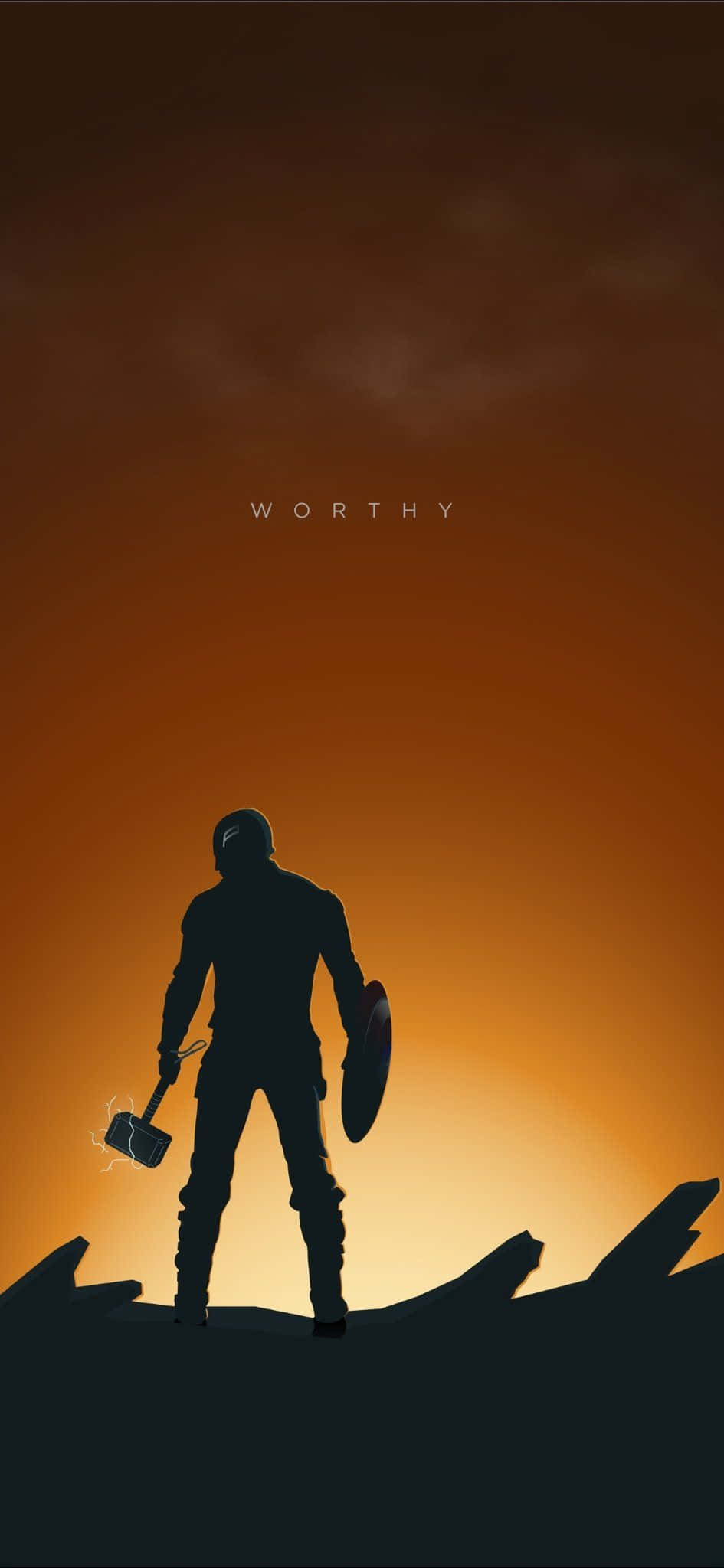 Captain America, hammer, shield, Full HD Phone Wallpaper
