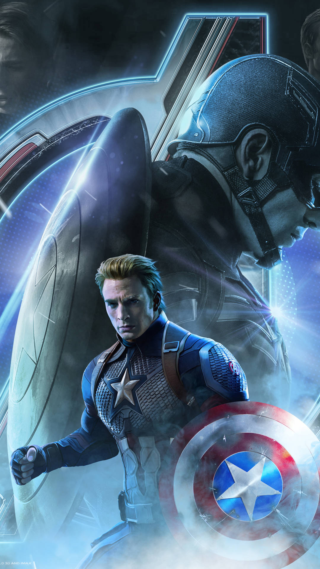 Captain America, blue suit, shield, Full HD Phone Wallpaper