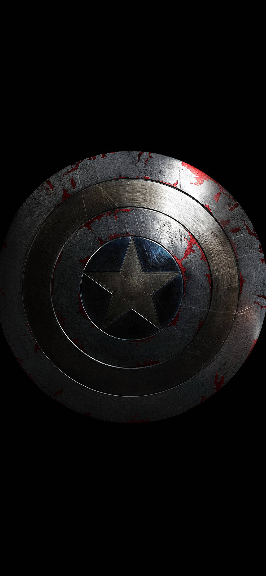 Captain America, shield, red splatters, Full HD Phone Wallpaper