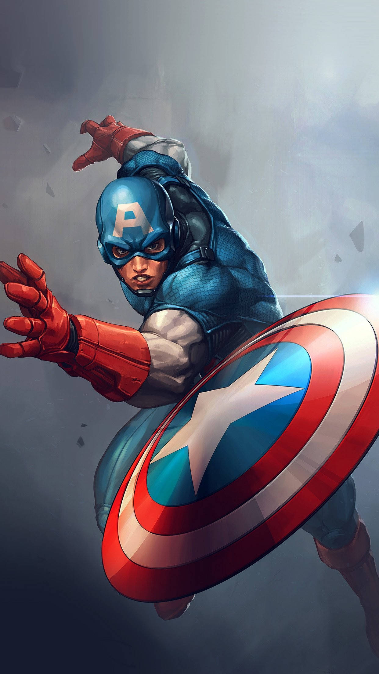 Captain America, iPhone, shield, Full HD Phone Wallpaper