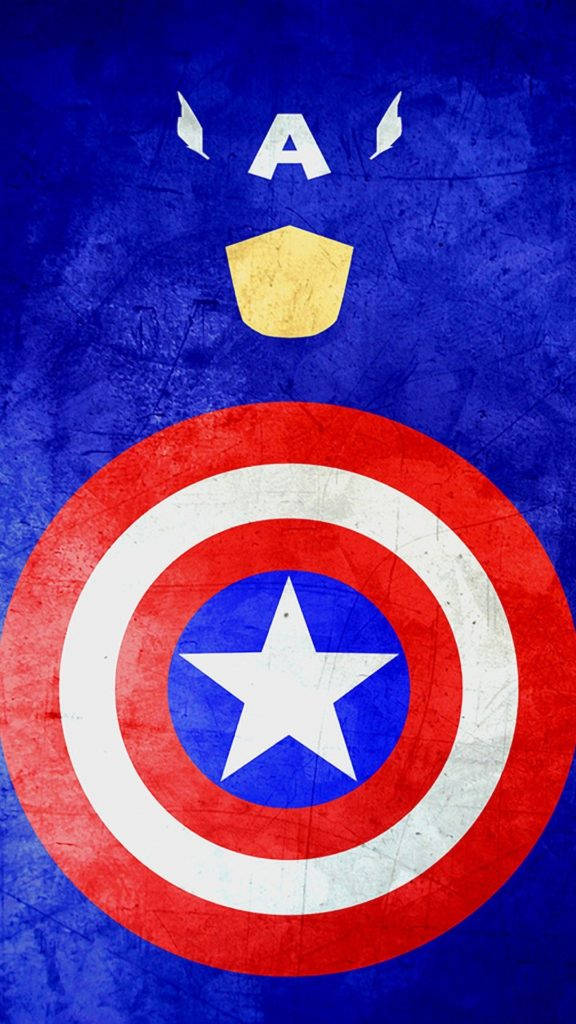 Captain America, shield, helmet emblem, SD Phone Wallpaper
