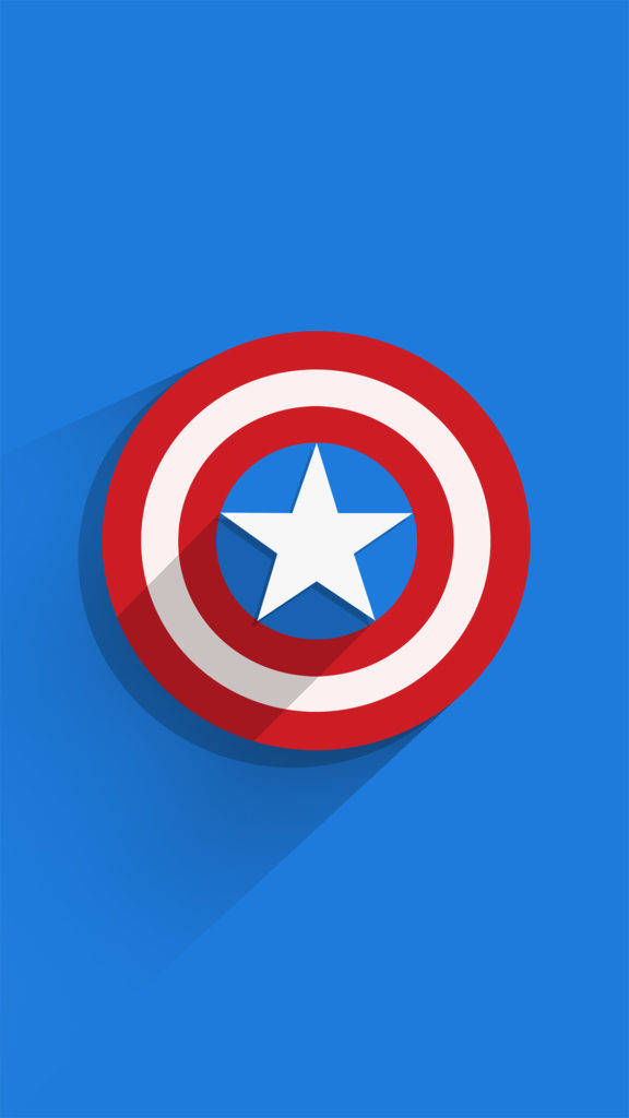 Captain America, shield, red white and blue concentric circles, SD Phone Wallpaper