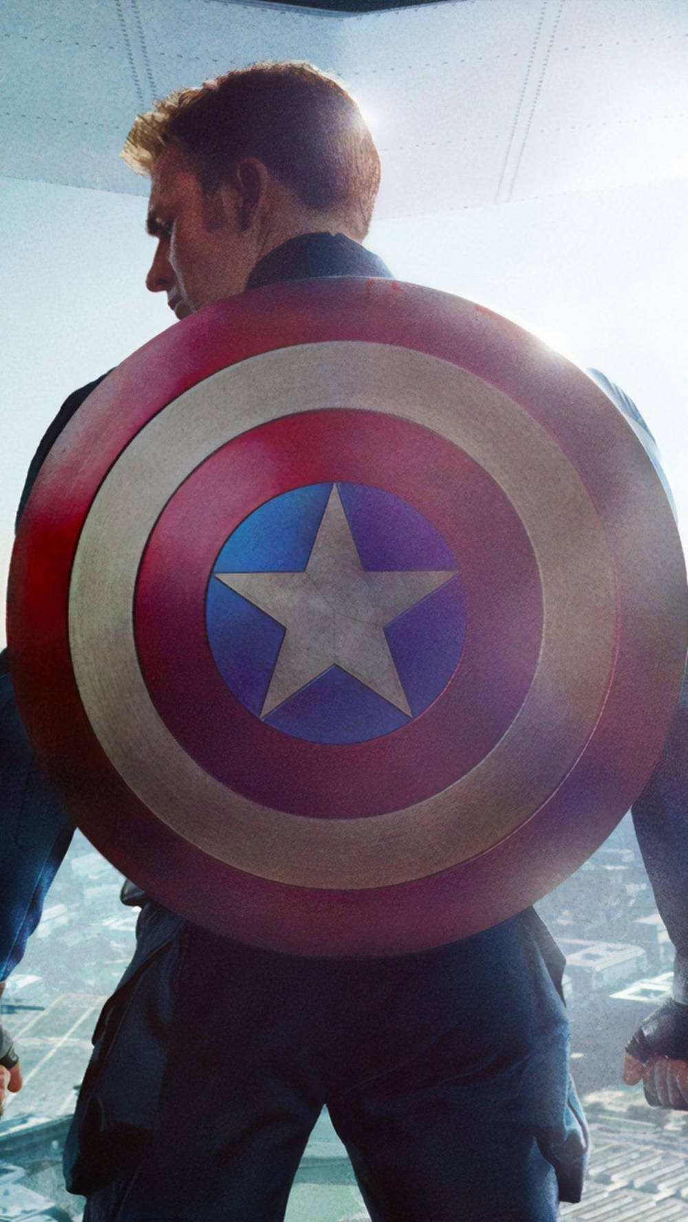 Captain America, shield, red white and blue concentric rings, HD Phone Wallpaper