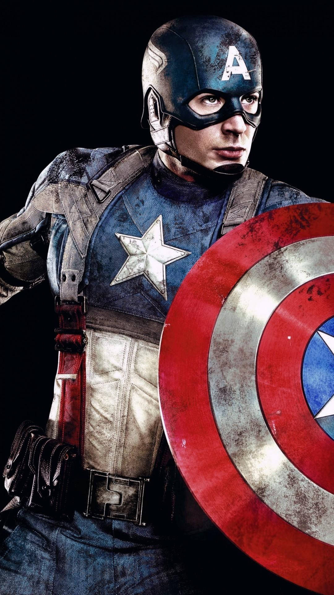 Captain America, shield, costume, Full HD Phone Wallpaper