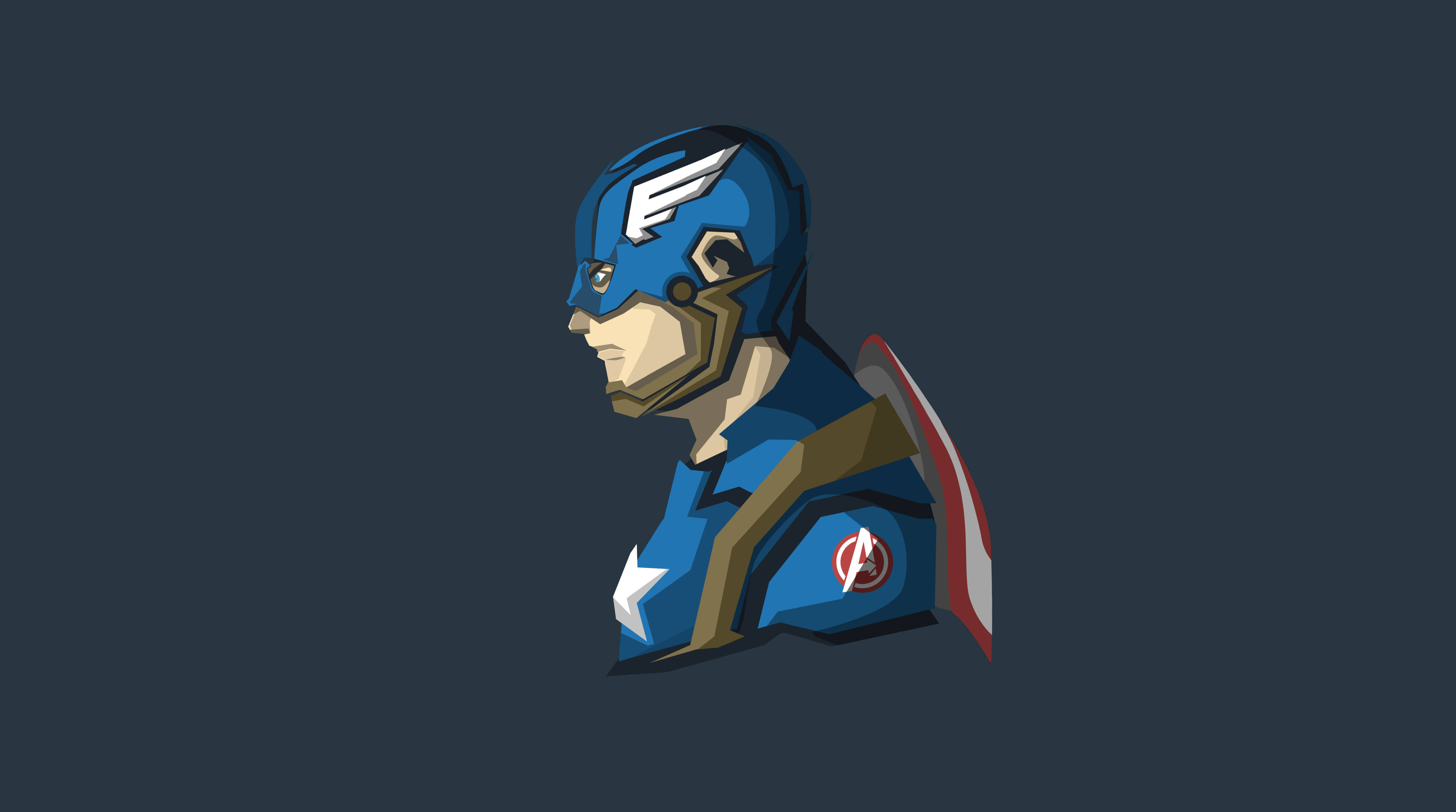 Captain America, digital-art, bust, 4K Desktop Wallpaper