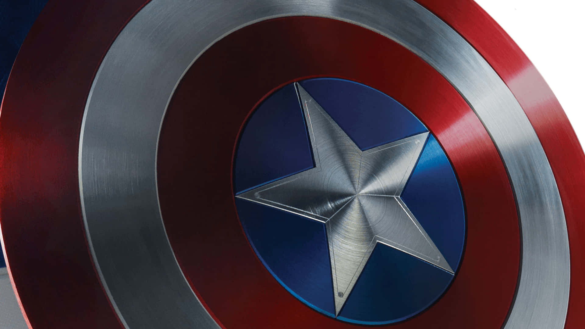 Captain America Logo, circular shield, red silver and blue concentric rings, Full HD Desktop Wallpaper