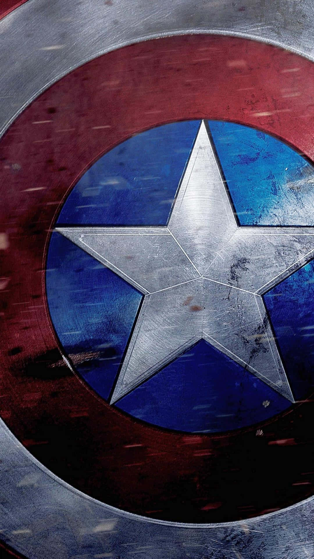 Captain America, iconic shield, red blue and silver metal, Full HD Phone Wallpaper