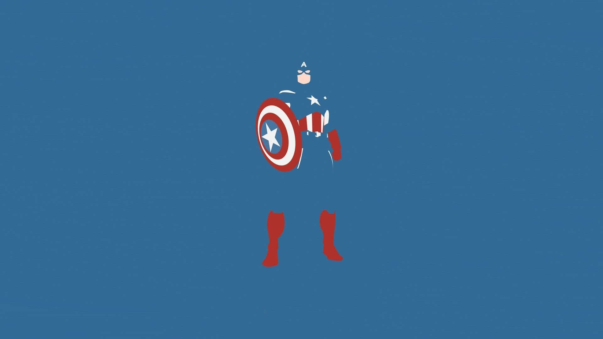 Captain America, shield, solid blue background, Full HD Desktop Wallpaper