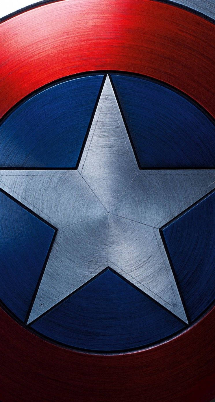 Captain America, circular shield, red blue and silver star design, HD Phone Wallpaper
