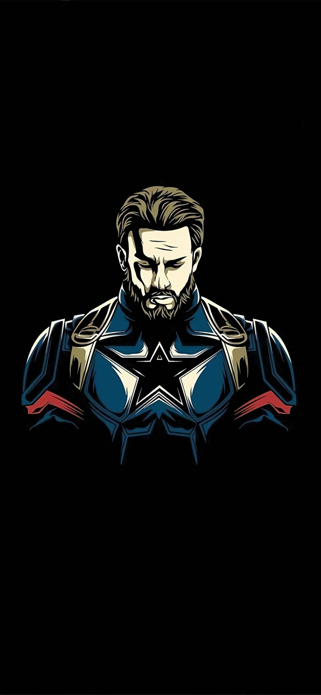 Captain America Mobile, Captain America, deep thought, Full HD Phone Wallpaper