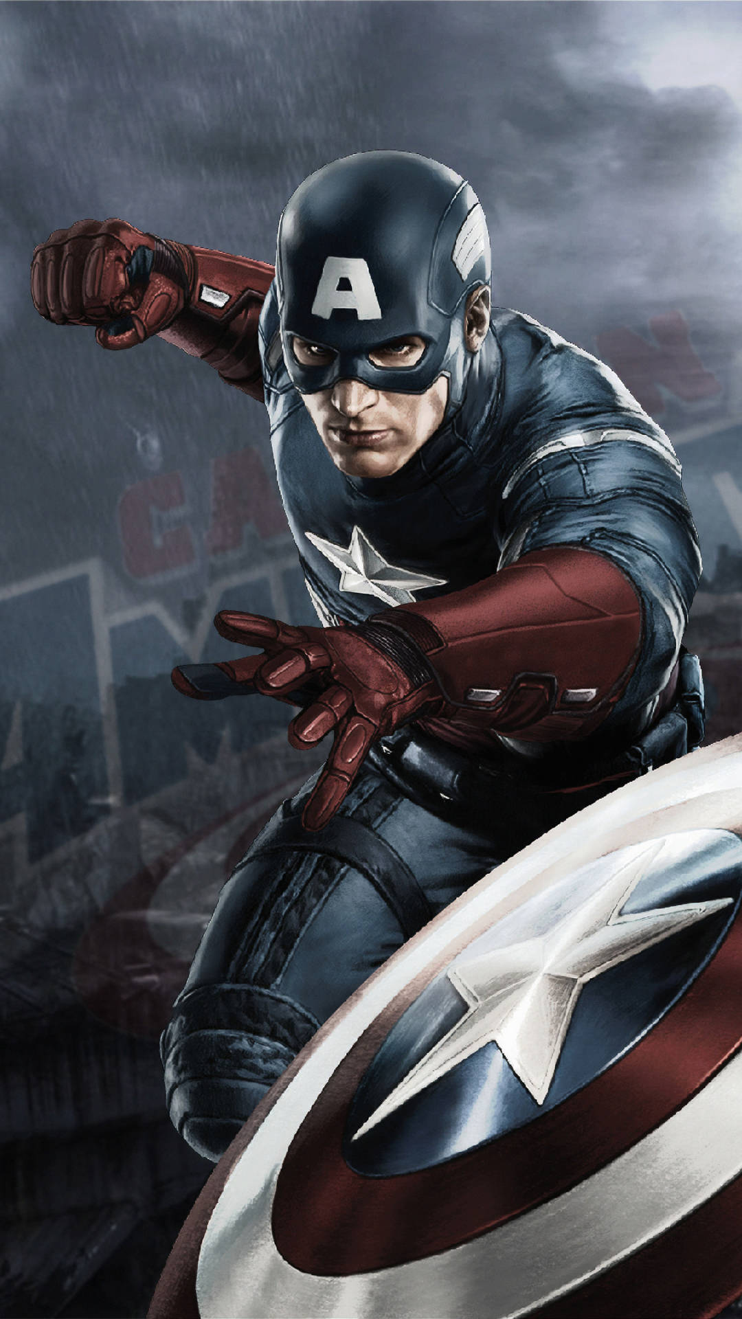 Captain America, mobile, shield, Full HD Phone Wallpaper
