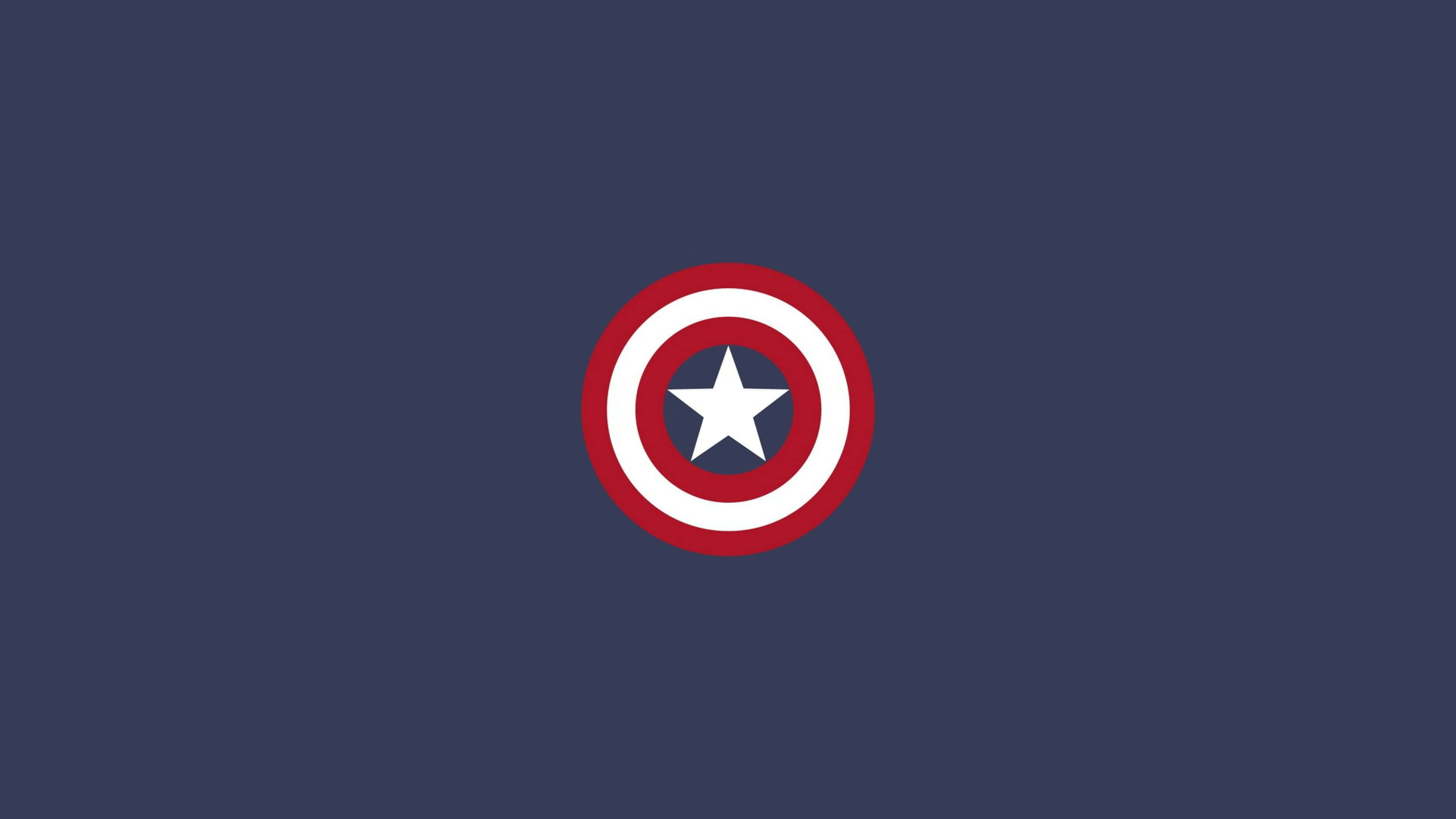 Captain America, shield, red white and blue concentric circles, 4K Desktop Wallpaper
