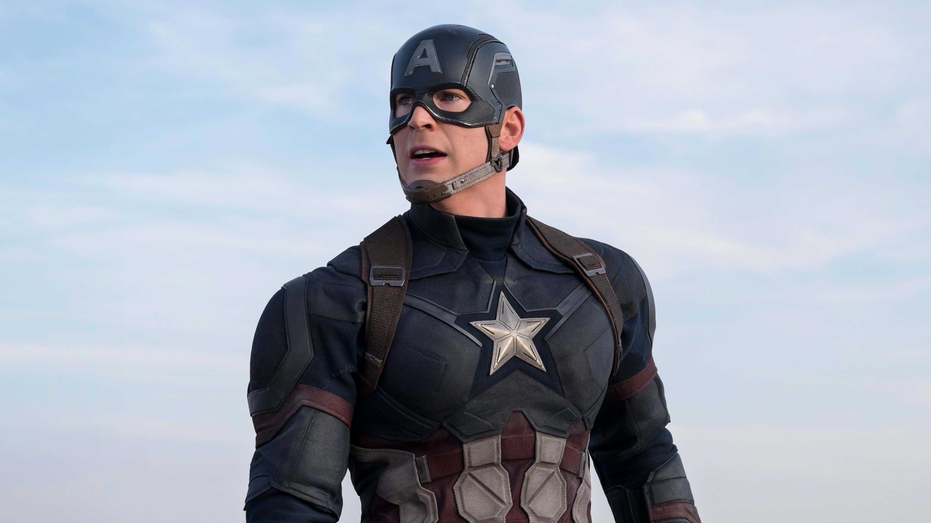 Captain America, dark tactical suit, star emblem, 4K Desktop Wallpaper