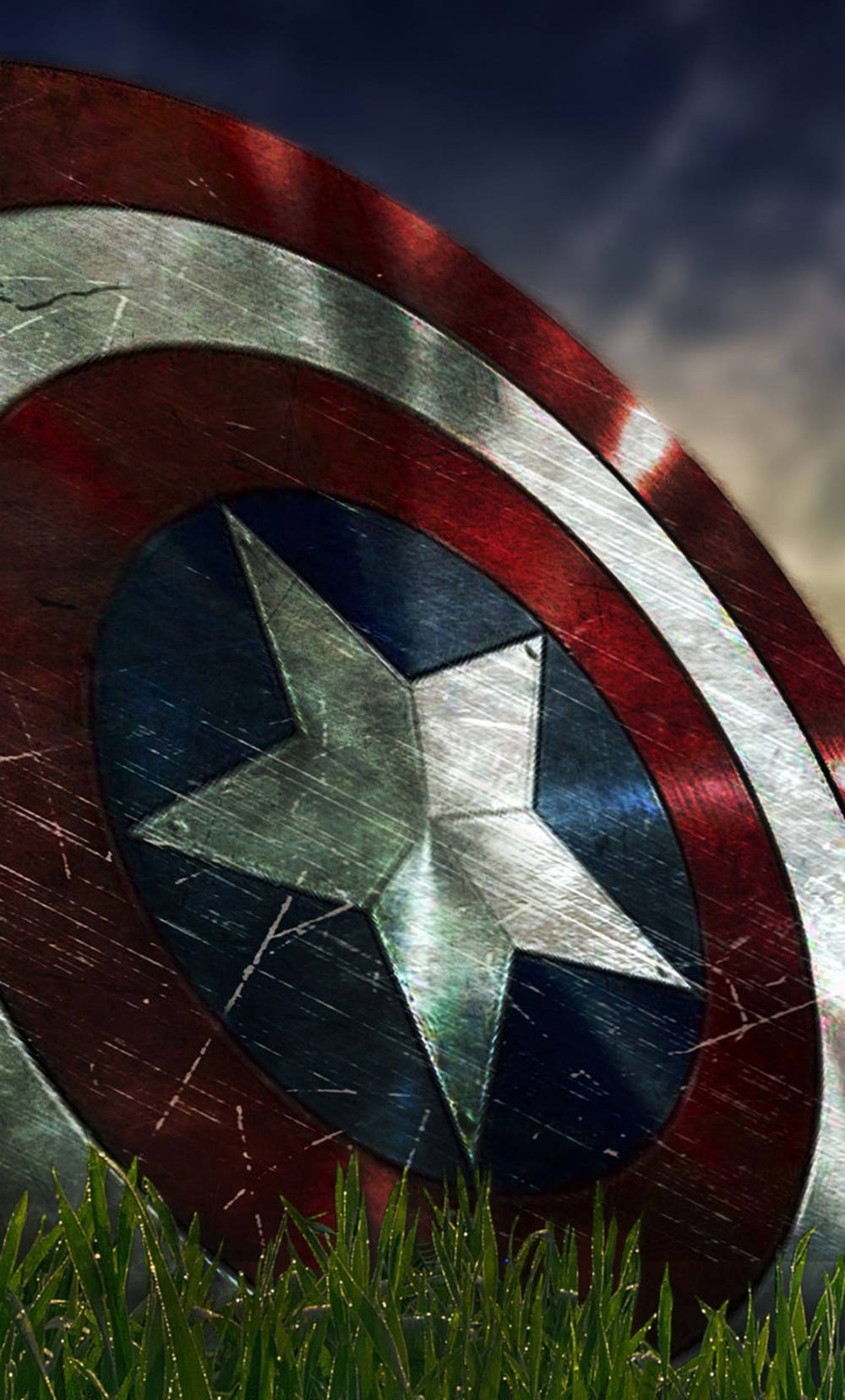 Captain America Shield, iPhone, grass, HD Phone Wallpaper