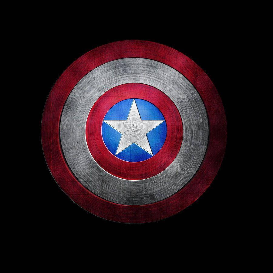 Captain America shield, red silver and blue concentric rings, white star, SD Desktop Wallpaper