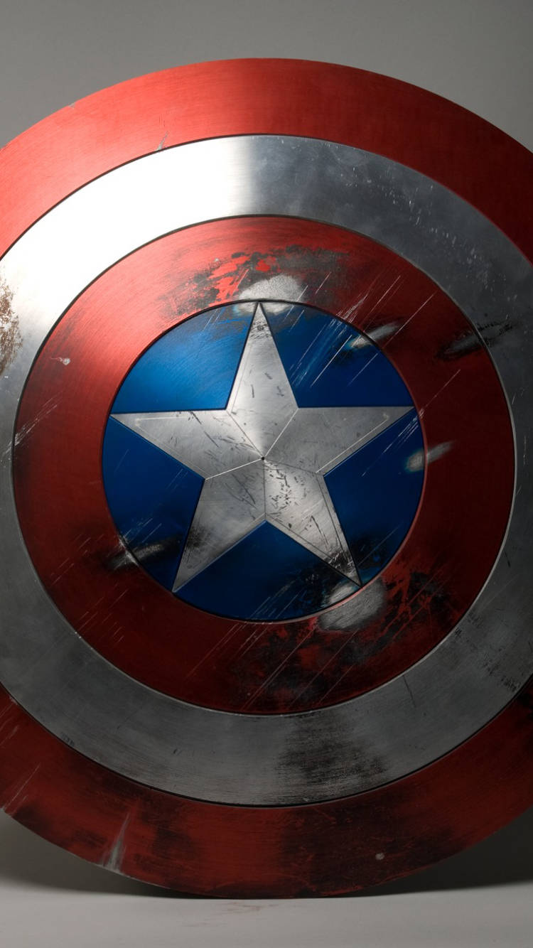 Captain America shield, red white and blue concentric circles, central star, HD Phone Wallpaper