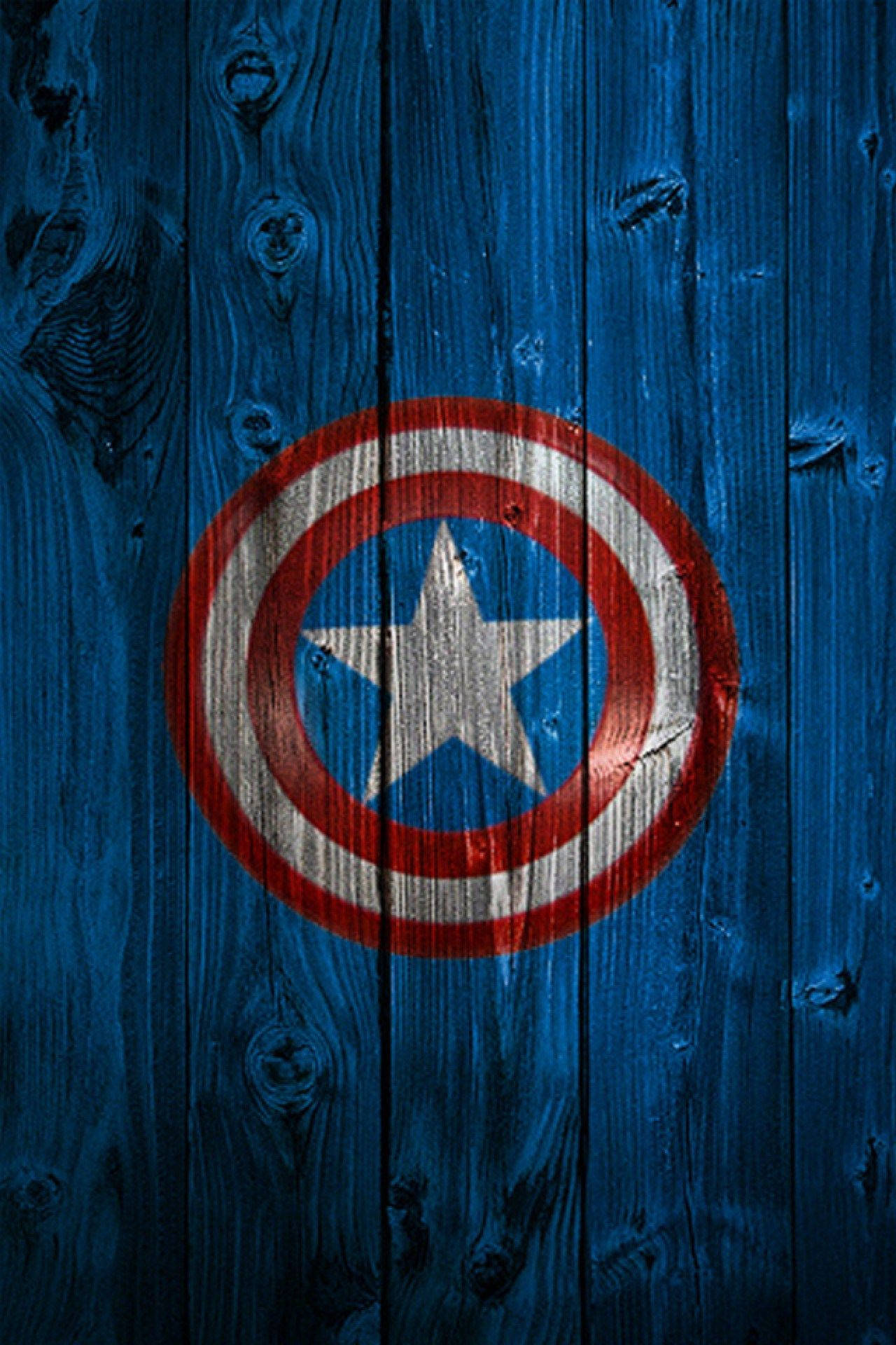 Captain America Shield, iPhone, blue aesthetic, Full HD Phone Wallpaper
