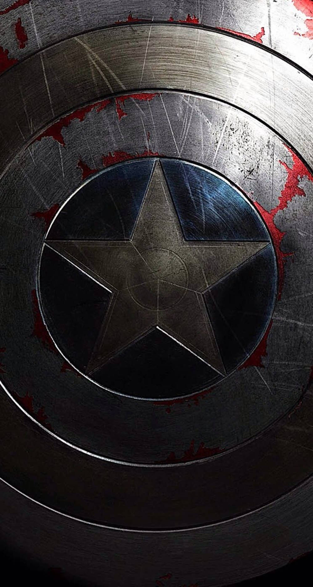 Captain America Shield, iPhone, metallic surface, HD Phone Wallpaper