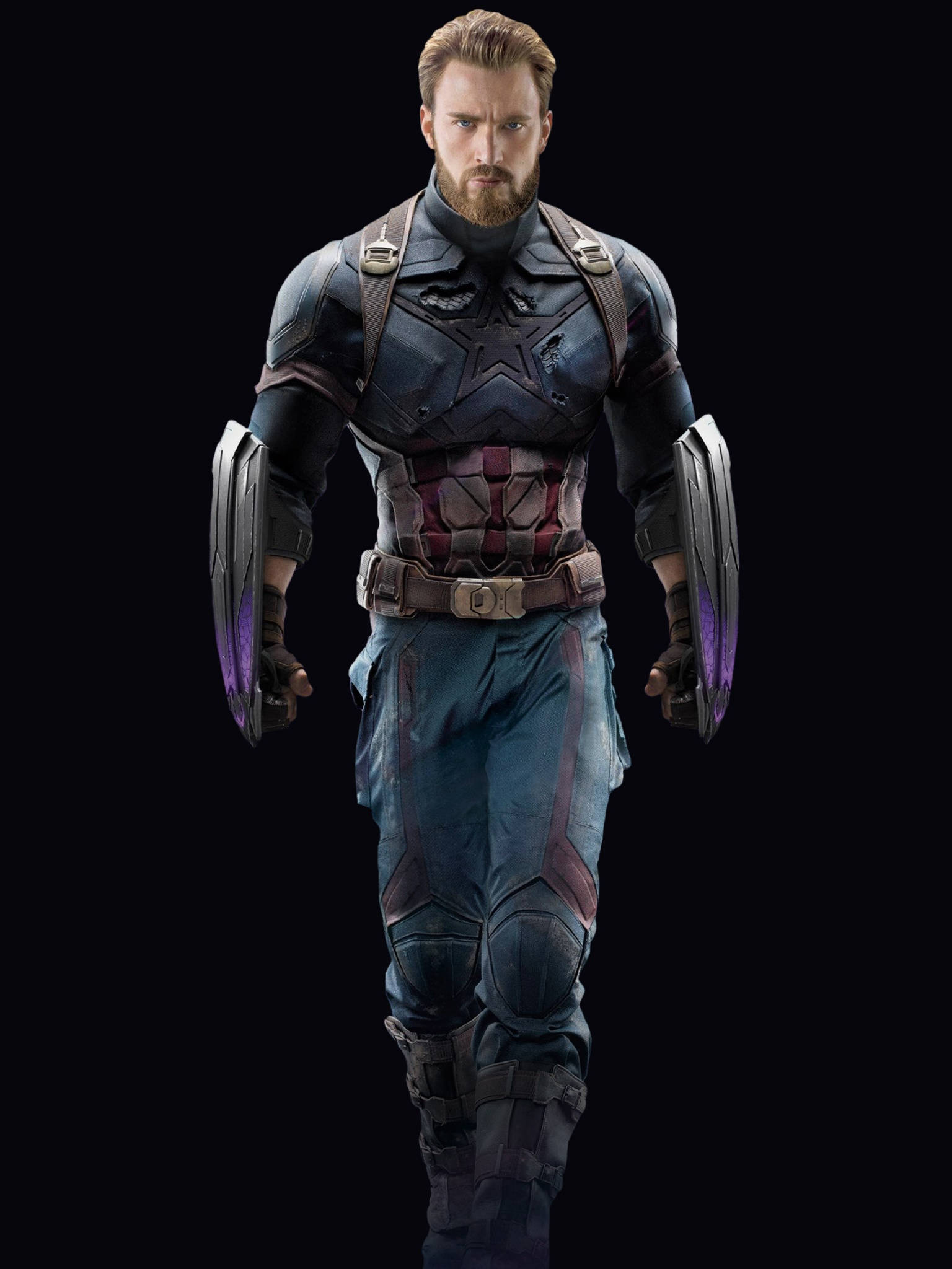 Captain America, vibranium shields, blue and purple armor, Full HD Phone Wallpaper