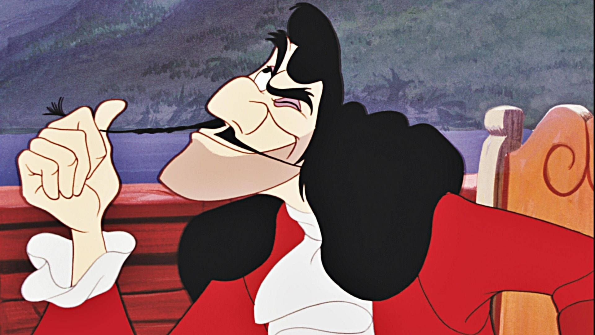 Captain Hook, black beard, red coat, Full HD Desktop Wallpaper
