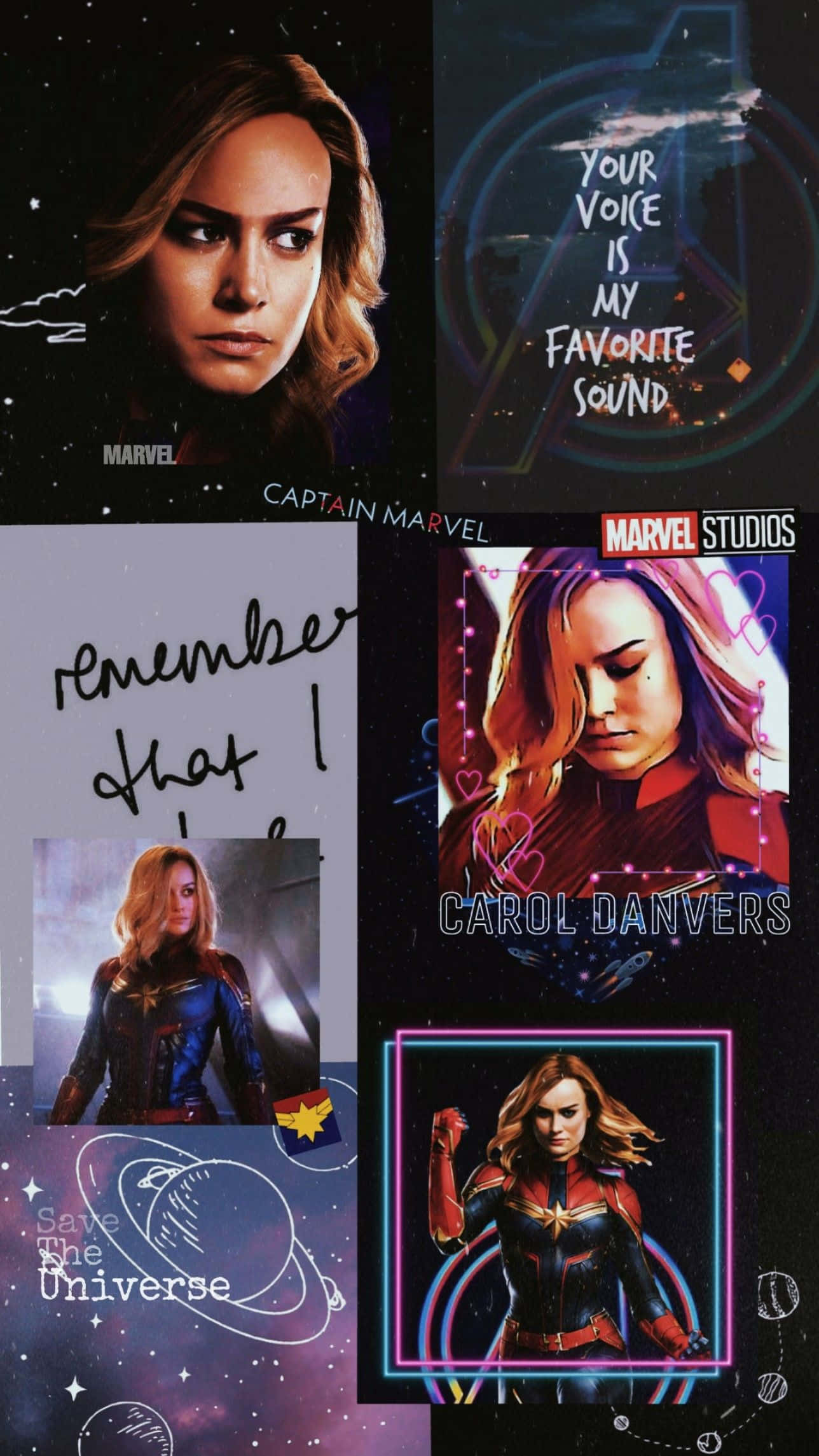 Captain Marvel, Carol Danvers, cosmic backgrounds, Full HD Phone Wallpaper