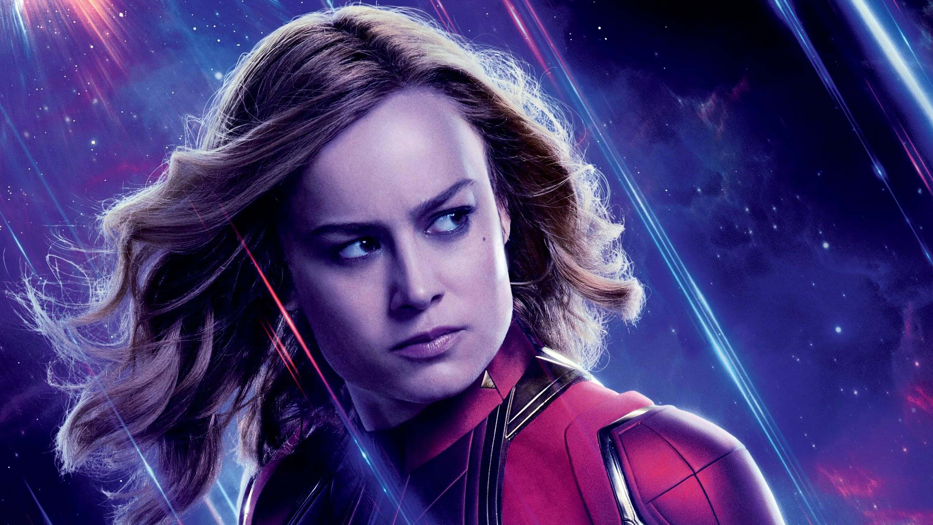 Captain Marvel, Carol Danvers, red suit, 4K Desktop Wallpaper