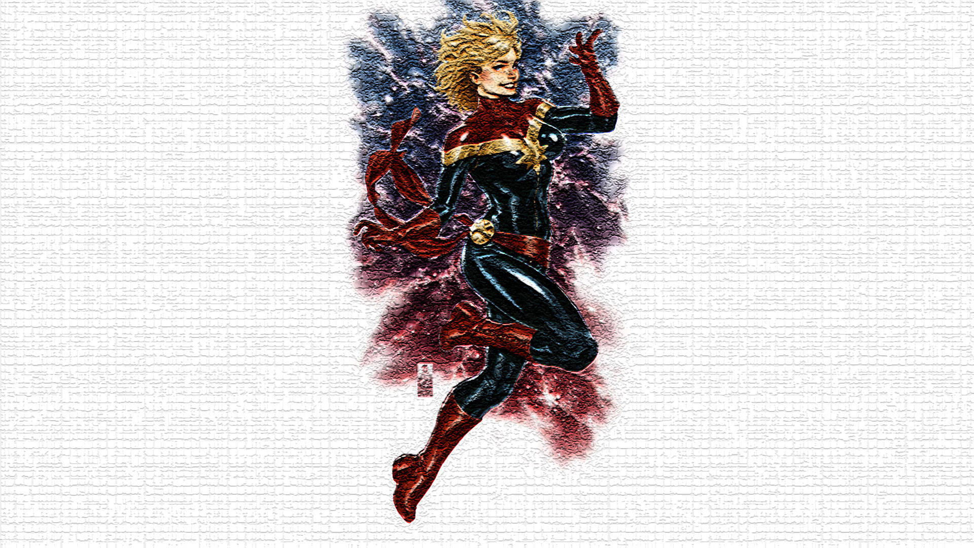Captain Marvel, computer, electric red, Full HD Desktop Wallpaper