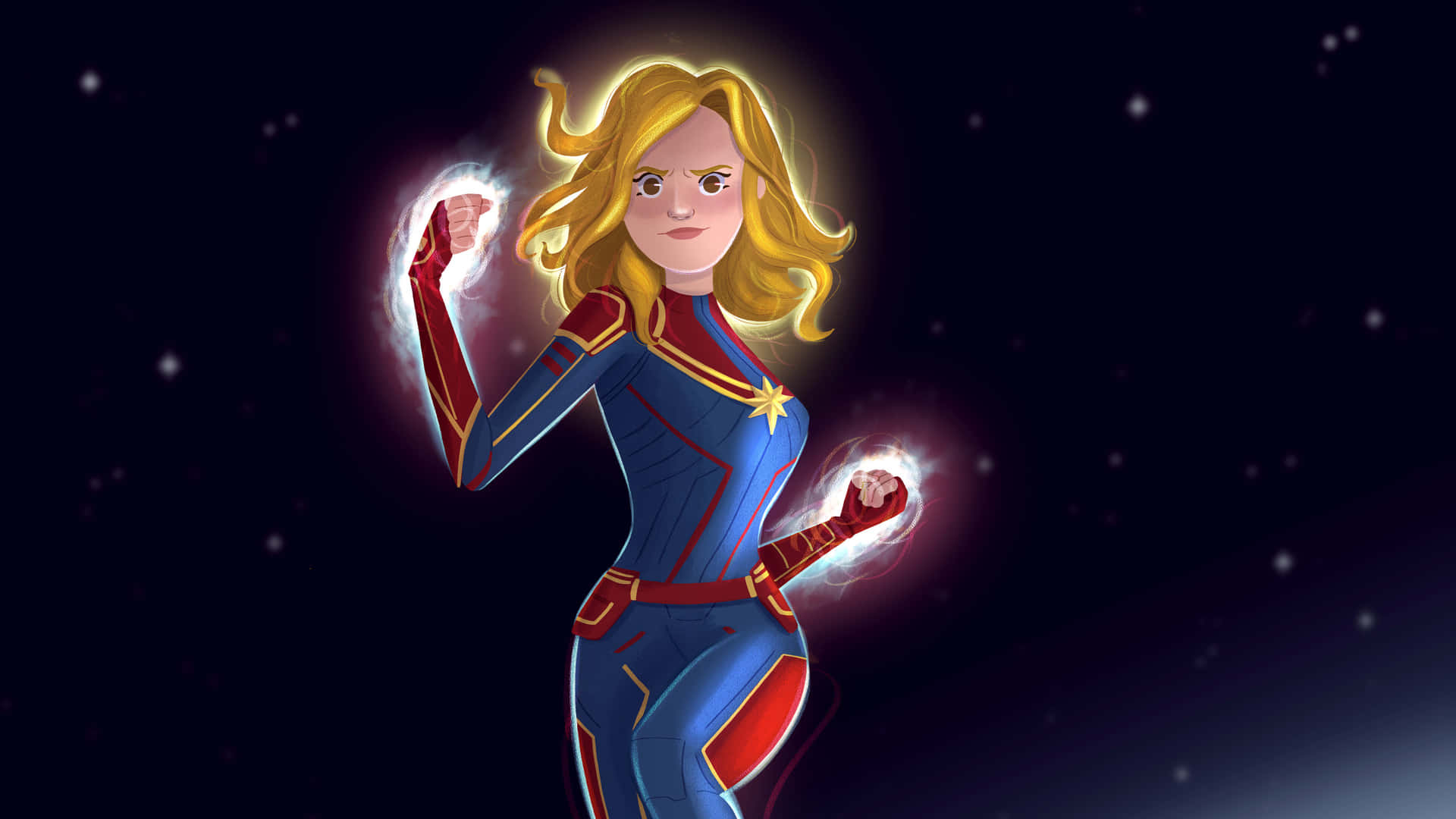 Captain Marvel, HD, space, Full HD Desktop Wallpaper