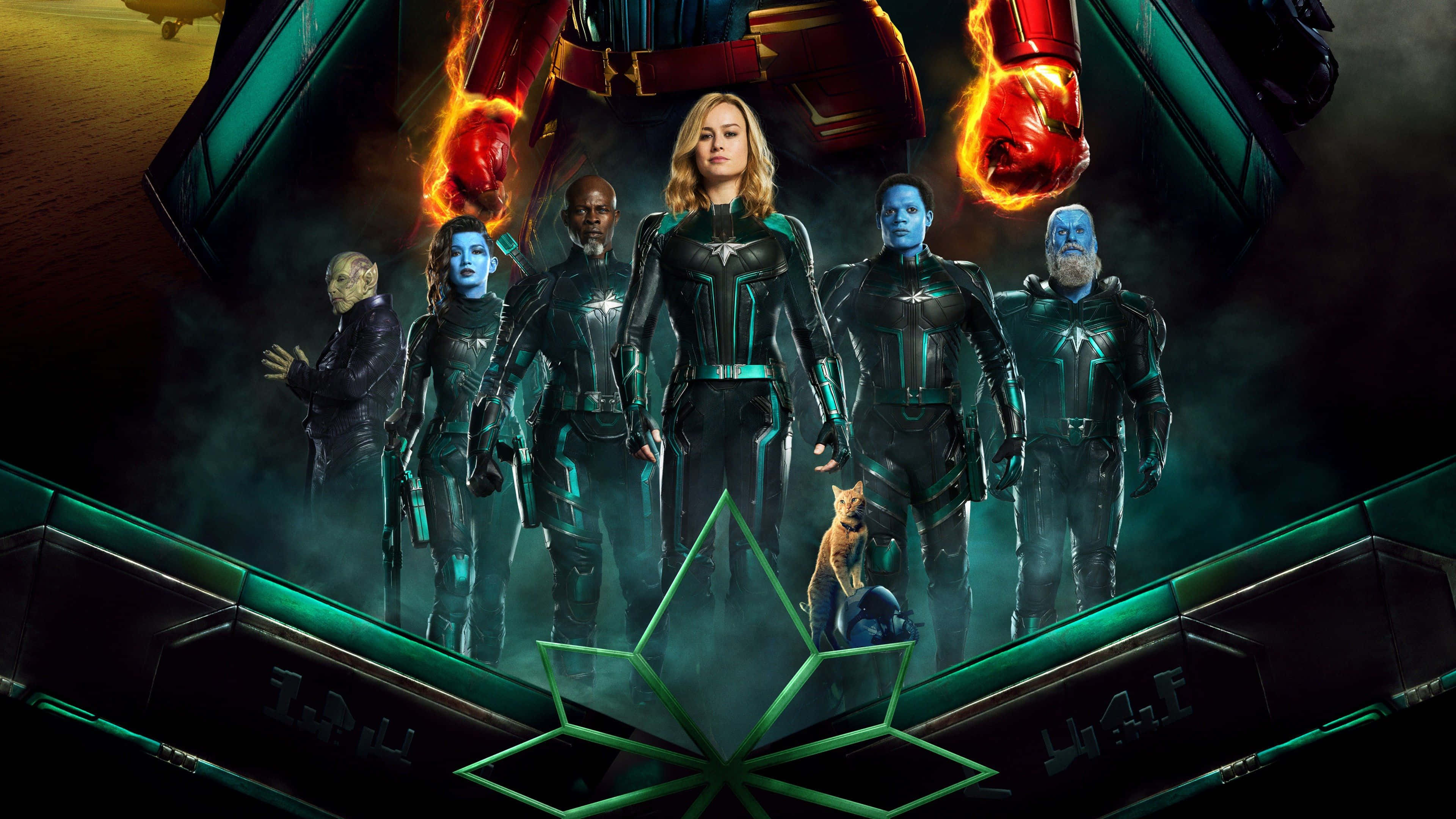 Captain Marvel, Marvel, dark suits, 4K Desktop Wallpaper