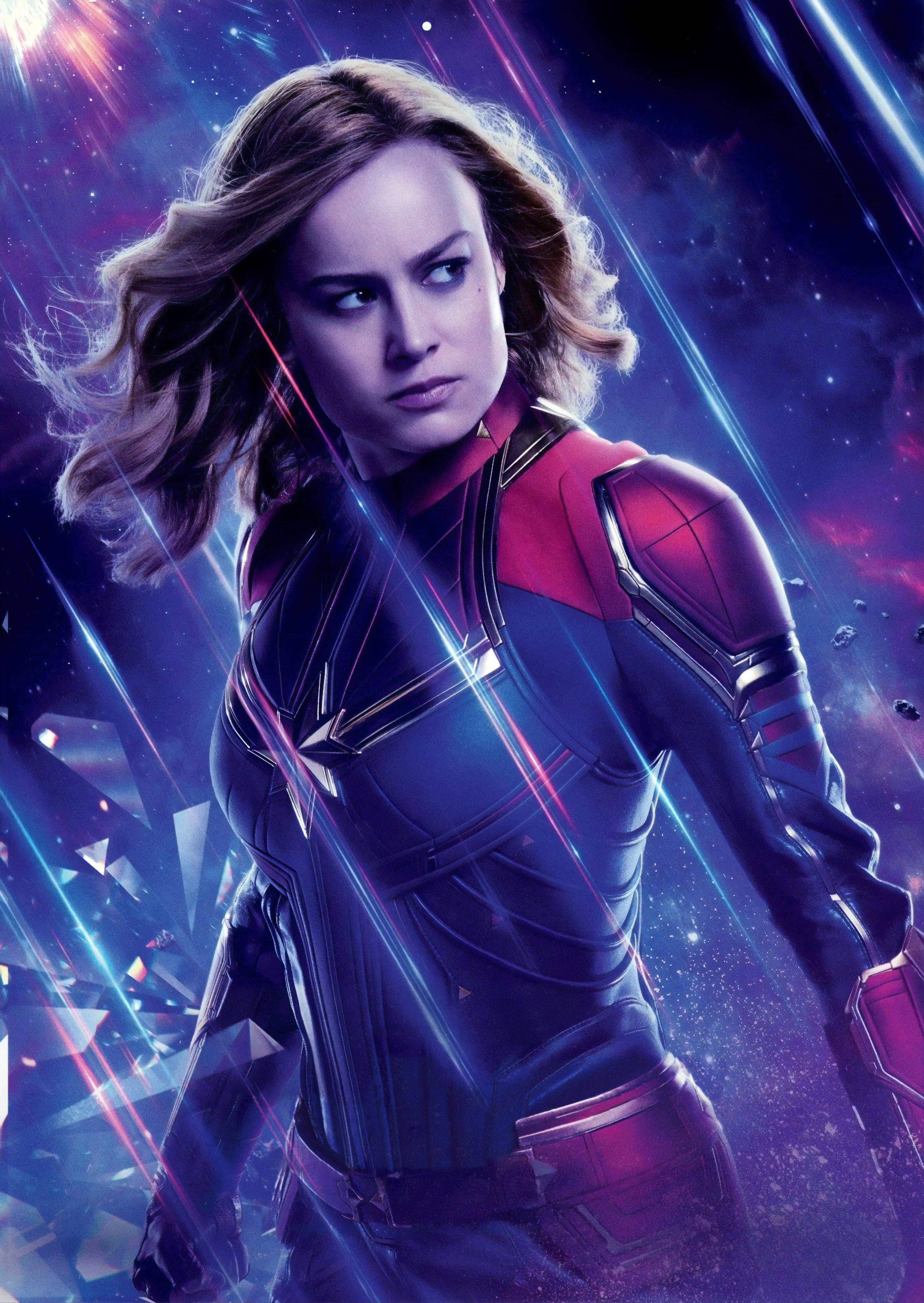 Captain Marvel, Galaxy, 4K, 4K Phone Wallpaper